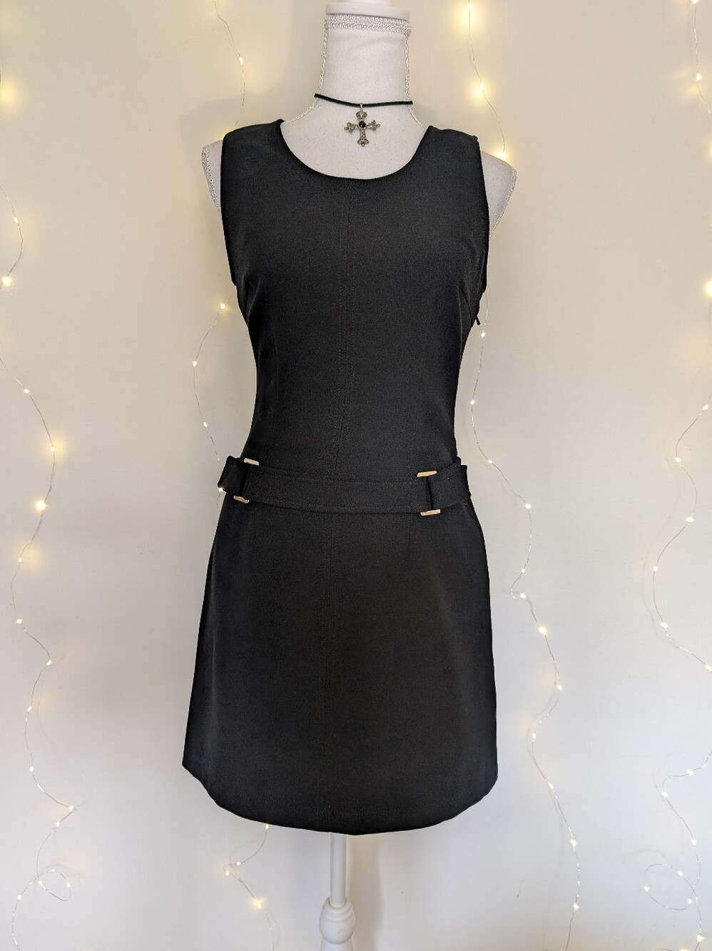 Mexx Black Mod Belted Mini Dress - Minimalist